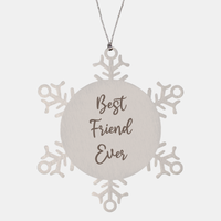 Load image into Gallery viewer, Best Friend Ever Ornament Christmas Gift for Him Her Snowflake Ornament – front view
