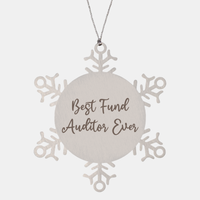 Load image into Gallery viewer, Best Fund Auditor Ever Ornament Christmas Gift for Him Her Snowflake Ornament – front view
