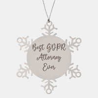 Load image into Gallery viewer, Best GDPR Attorney Ever Ornament Christmas Gift for Him Her Snowflake Ornament – front view
