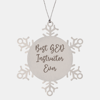 Load image into Gallery viewer, Best GED Instructor Ever Ornament Christmas Gift for Him Her Snowflake Ornament – front view
