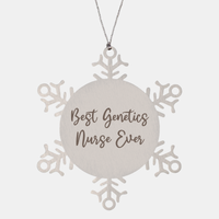 Load image into Gallery viewer, Best Genetics Nurse Ever Ornament Christmas Gift for Him Her Snowflake Ornament – front view
