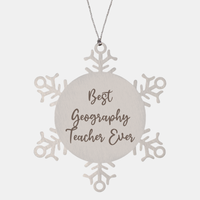 Load image into Gallery viewer, Best Geography Teacher Ever Ornament Christmas Gift for Him Her Snowflake Ornament – front view
