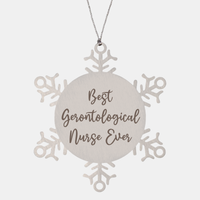 Load image into Gallery viewer, Best Gerontological Nurse Ever Ornament Christmas Gift for Him Her Snowflake Ornament – front view
