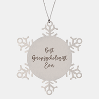 Load image into Gallery viewer, Best Geropsychologist Ever Ornament Christmas Gift for Him Her Snowflake Ornament – front view
