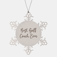 Load image into Gallery viewer, Best Golf Coach Ever Ornament Christmas Gift for Him Her Snowflake Ornament – front view

