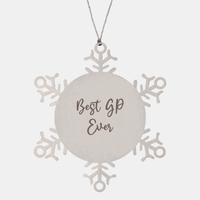 Load image into Gallery viewer, Best GP Ever Ornament Christmas Gift for Him Her Snowflake Ornament – front view
