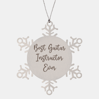 Load image into Gallery viewer, Best Guitar Instructor Ever Ornament Christmas Gift for Him Her Snowflake Ornament – front view
