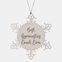 Load image into Gallery viewer, Best Gymnastics Coach Ever Ornament Christmas Gift for Him Her Snowflake Ornament – front view
