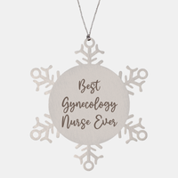 Load image into Gallery viewer, Best Gynecology Nurse Ever Ornament Christmas Gift for Him Her Snowflake Ornament – front view
