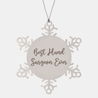 Load image into Gallery viewer, Best Hand Surgeon Ever Ornament Christmas Gift for Him Her Snowflake Ornament – front view
