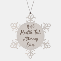 Load image into Gallery viewer, Best Health Tech Attorney Ever Ornament Christmas Gift for Him Her Snowflake Ornament – front view
