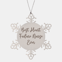 Load image into Gallery viewer, Best Heart Failure Nurse Ever Ornament Christmas Gift for Him Her Snowflake Ornament – front view
