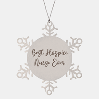 Load image into Gallery viewer, Best Hospice Nurse Ever Ornament Christmas Gift for Him Her Snowflake Ornament – front view
