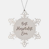 Load image into Gallery viewer, Best Hospitalist Ever Ornament Christmas Gift for Him Her Snowflake Ornament – front view
