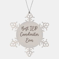 Load image into Gallery viewer, Best IEP Coordinator Ever Ornament Christmas Gift for Him Her Snowflake Ornament – front view
