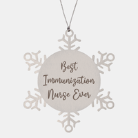 Load image into Gallery viewer, Best Immunization Nurse Ever Ornament Christmas Gift for Him Her Snowflake Ornament – front view
