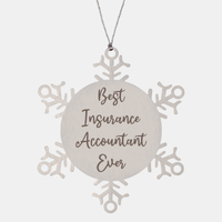 Load image into Gallery viewer, Best Insurance Accountant Ever Ornament Christmas Gift for Him Her Snowflake Ornament – front view
