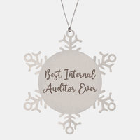 Load image into Gallery viewer, Best Internal Auditor Ever Ornament Christmas Gift for Him Her Snowflake Ornament – front view
