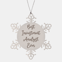 Load image into Gallery viewer, Best Investment Analyst Ever Ornament Christmas Gift for Him Her Snowflake Ornament – front view
