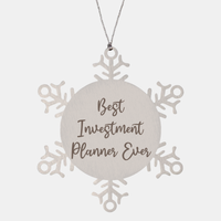 Load image into Gallery viewer, Best Investment Planner Ever Ornament Christmas Gift for Him Her Snowflake Ornament – front view
