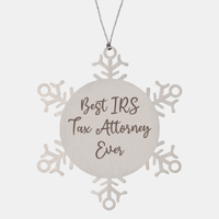 Load image into Gallery viewer, Best IRS Tax Attorney Ever Ornament Christmas Gift for Him Her Snowflake Ornament – front view
