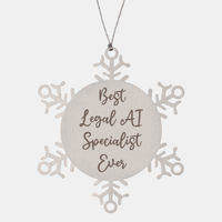 Load image into Gallery viewer, Best Legal AI Specialist Ever Ornament Christmas Gift for Him Her Snowflake Ornament – front view
