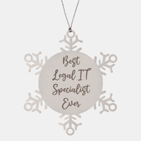 Load image into Gallery viewer, Best Legal IT Specialist Ever Ornament Christmas Gift for Him Her Snowflake Ornament – front view
