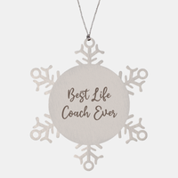 Load image into Gallery viewer, Best Life Coach Ever Ornament Christmas Gift for Him Her Snowflake Ornament – front view
