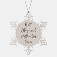 Load image into Gallery viewer, Best Lifeguard Instructor Ever Ornament Christmas Gift for Him Her Snowflake Ornament – front view
