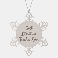 Load image into Gallery viewer, Best Literature Teacher Ever Ornament Christmas Gift for Him Her Snowflake Ornament – front view
