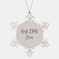 Load image into Gallery viewer, Best LPN Ever Ornament Christmas Gift for Him Her Snowflake Ornament – front view
