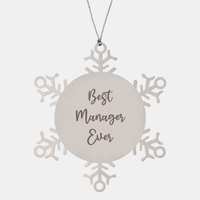 Load image into Gallery viewer, Best Manager Ever Ornament Christmas Gift for Him Her Snowflake Ornament – front view
