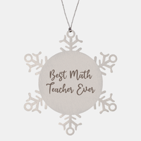 Load image into Gallery viewer, Best Math Teacher Ever Ornament Christmas Gift for Him Her Snowflake Ornament – front view
