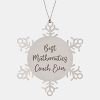 Load image into Gallery viewer, Best Mathematics Coach Ever Ornament Christmas Gift for Him Her Snowflake Ornament – front view
