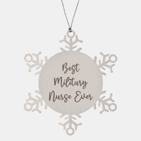 Load image into Gallery viewer, Best Military Nurse Ever Ornament Christmas Gift for Him Her Snowflake Ornament – front view
