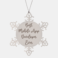 Load image into Gallery viewer, Best Mobile App Developer Ever Ornament Christmas Gift for Him Her Snowflake Ornament – front view
