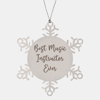 Load image into Gallery viewer, Best Music Instructor Ever Ornament Christmas Gift for Him Her Snowflake Ornament – front view
