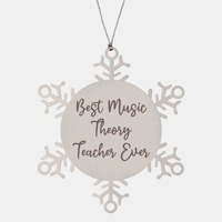 Load image into Gallery viewer, Best Music Theory Teacher Ever Ornament Christmas Gift for Him Her Snowflake Ornament – front view
