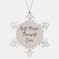 Load image into Gallery viewer, Best Music Therapist Ever Ornament Christmas Gift for Him Her Snowflake Ornament – front view

