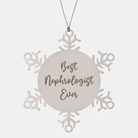 Load image into Gallery viewer, Best Nephrologist Ever Ornament Christmas Gift for Him Her Snowflake Ornament – front view
