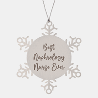 Load image into Gallery viewer, Best Nephrology Nurse Ever Ornament Christmas Gift for Him Her Snowflake Ornament – front view
