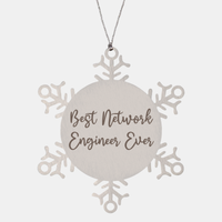Load image into Gallery viewer, Best Network Engineer Ever Ornament Christmas Gift for Him Her Snowflake Ornament – front view
