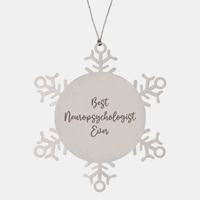 Load image into Gallery viewer, Best Neuropsychologist Ever Ornament Christmas Gift for Him Her Snowflake Ornament – front view
