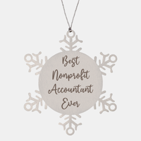 Load image into Gallery viewer, Best Nonprofit Accountant Ever Ornament Christmas Gift for Him Her Snowflake Ornament – front view
