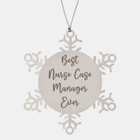 Load image into Gallery viewer, Best Nurse Case Manager Ever Ornament Christmas Gift for Him Her Snowflake Ornament – front view
