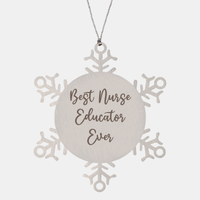 Load image into Gallery viewer, Best Nurse Educator Ever Ornament Christmas Gift for Him Her Snowflake Ornament – front view
