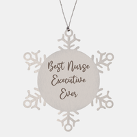 Load image into Gallery viewer, Best Nurse Executive Ever Ornament Christmas Gift for Him Her Snowflake Ornament – front view
