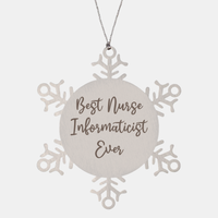 Load image into Gallery viewer, Best Nurse Informaticist Ever Ornament Christmas Gift for Him Her Snowflake Ornament – front view
