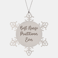 Load image into Gallery viewer, Best Nurse Practitioner Ever Ornament Christmas Gift for Him Her Snowflake Ornament – front view
