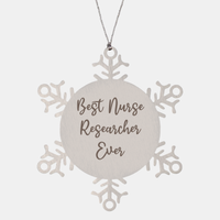 Load image into Gallery viewer, Best Nurse Researcher Ever Ornament Christmas Gift for Him Her Snowflake Ornament – front view
